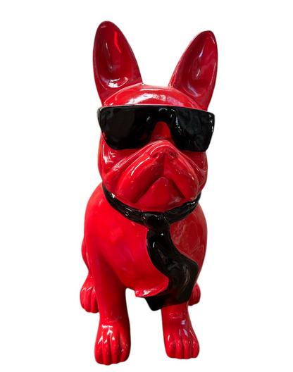 Frenchi Sculpture – Stunning Red Fiberglass Sculpture, Indoor/Outdoor Use
