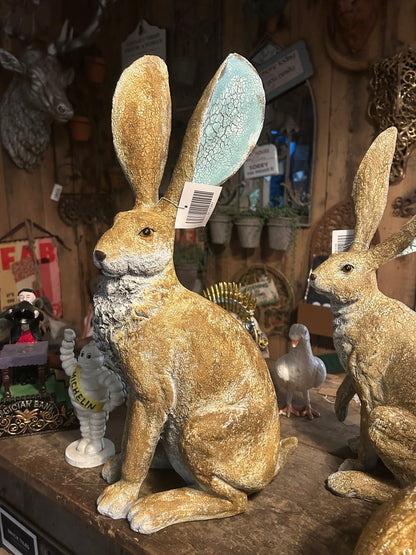Delightful Hare Ornament – Elegant Resin Animal Sculpture