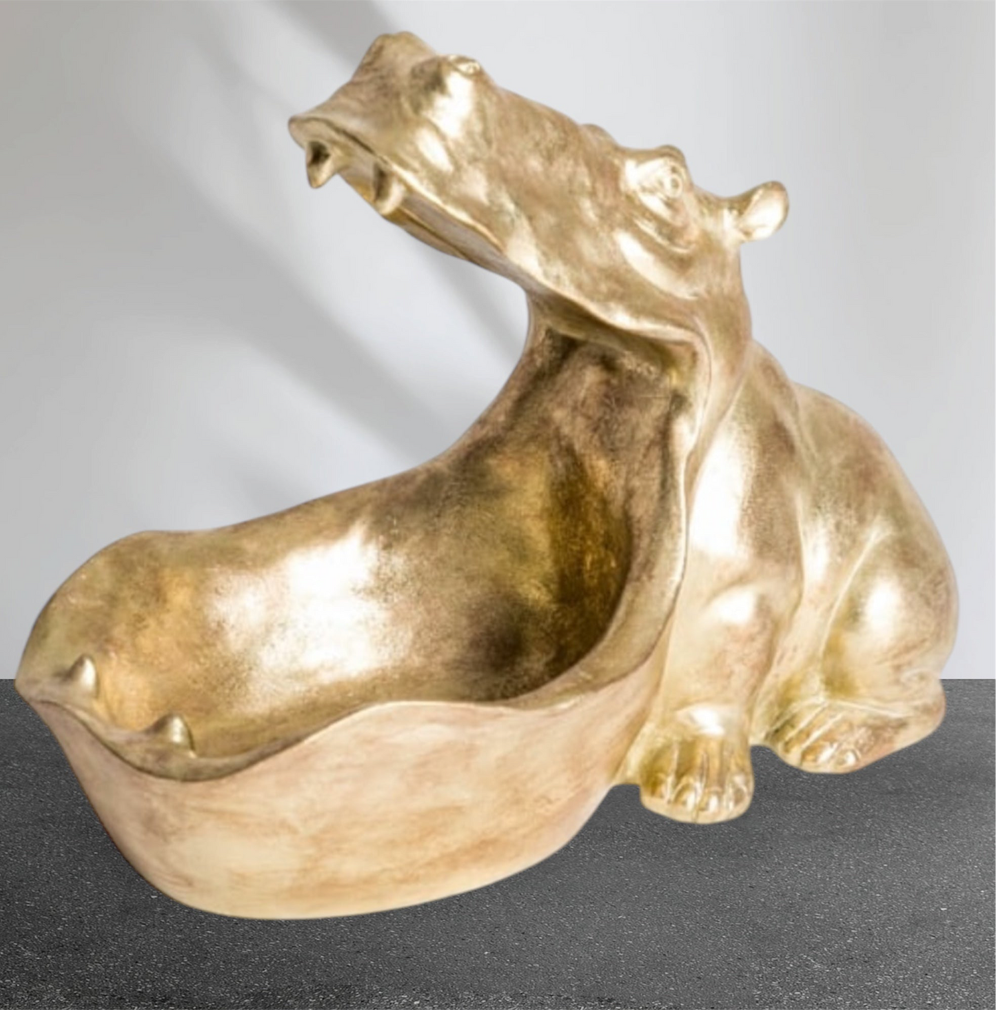 Gold Hungry Hippo Storage Bowl - Unique Decorative Organizer