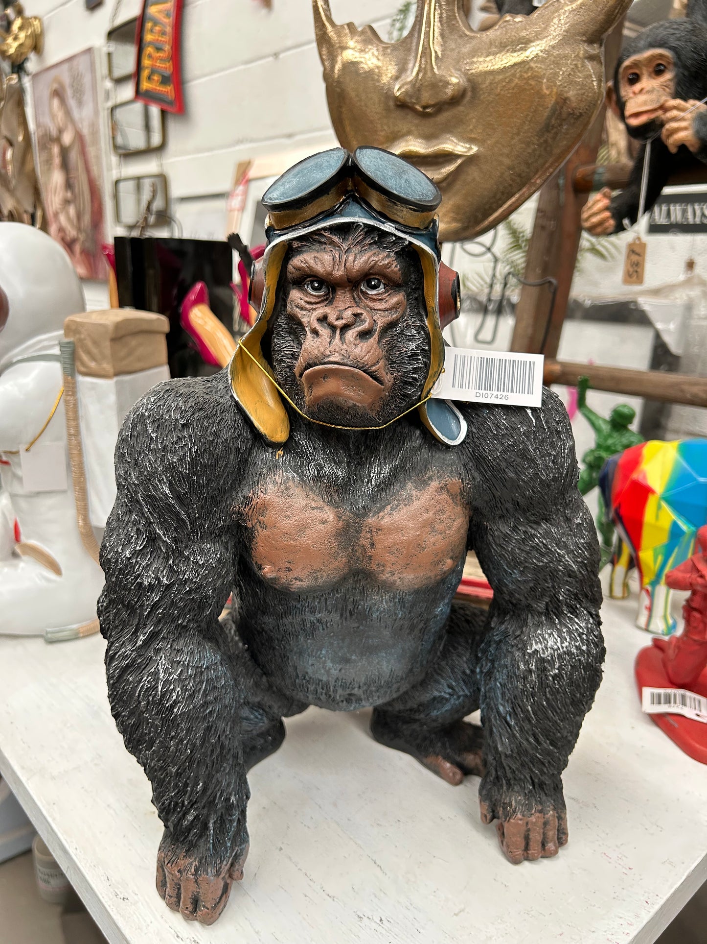 Moody Gorilla – Bold and Expressive Animal Sculpture