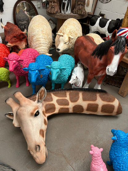 EXTRA Large Giraffe Wall Mount - Versatile Resin Giraffe Sculpture | Sign of the times Stoke