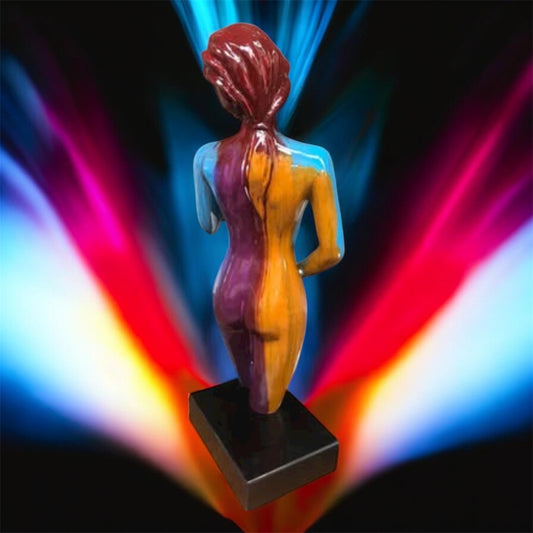 Colourful Sculpture of Lady – Vibrant Modern Decorative Figure