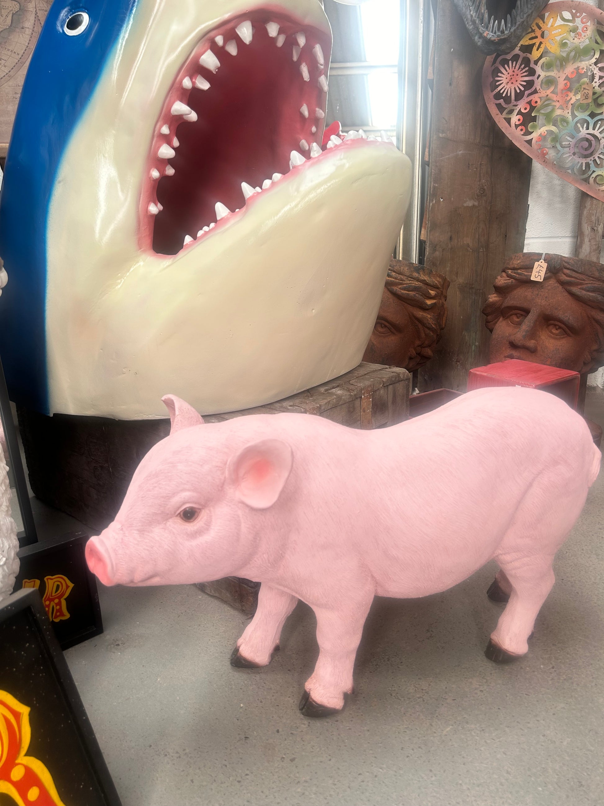 Charming Pig Sculpture – Indoor/Outdoor Decor | Sign of the times Stoke