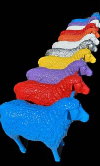 Blue Sheep Garden Ornament – Vibrant Resin Sculpture for Indoor & Outdoor Use | Sign of the times Stoke