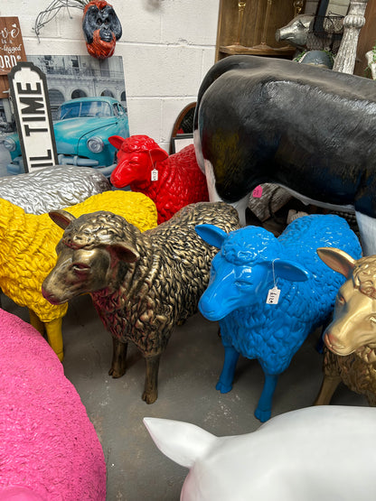 Gold and Black Sheep Sculpture – Elegant Indoor/Outdoor Decor | Sign of the times Stoke