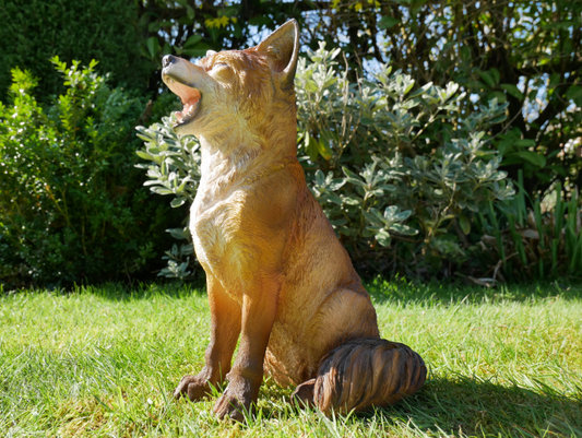 Stunning Life-Like Fox Sculpture - Resin Fox Ornament | Sign of the times Stoke