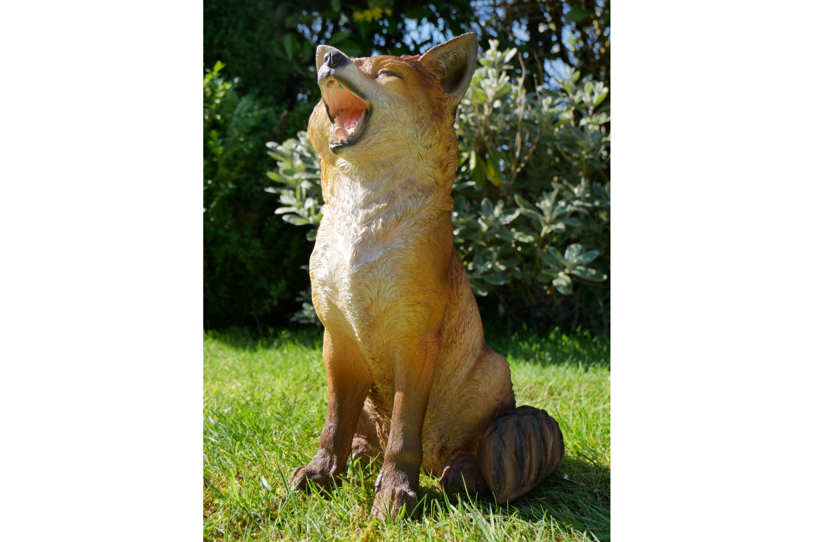 Stunning Life-Like Fox Sculpture - Resin Fox Ornament | Sign of the times Stoke