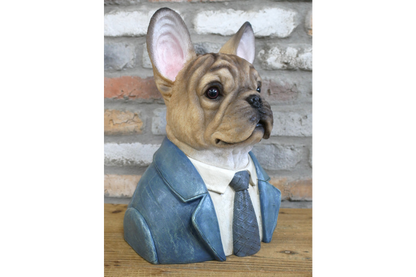 Large Frenchie Dog Bust – Stylish French Bulldog Sculpture