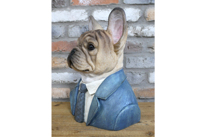 Large Frenchie Dog Bust – Stylish French Bulldog Sculpture