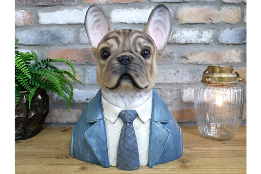Large Frenchie Dog Bust – Stylish French Bulldog Sculpture