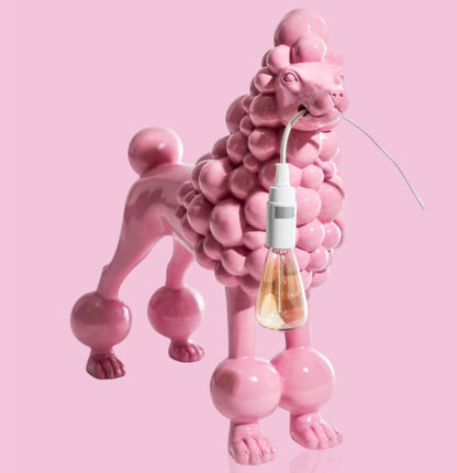 Standing Pink Poodle Lamp - Eye-Catching Resin Lamp