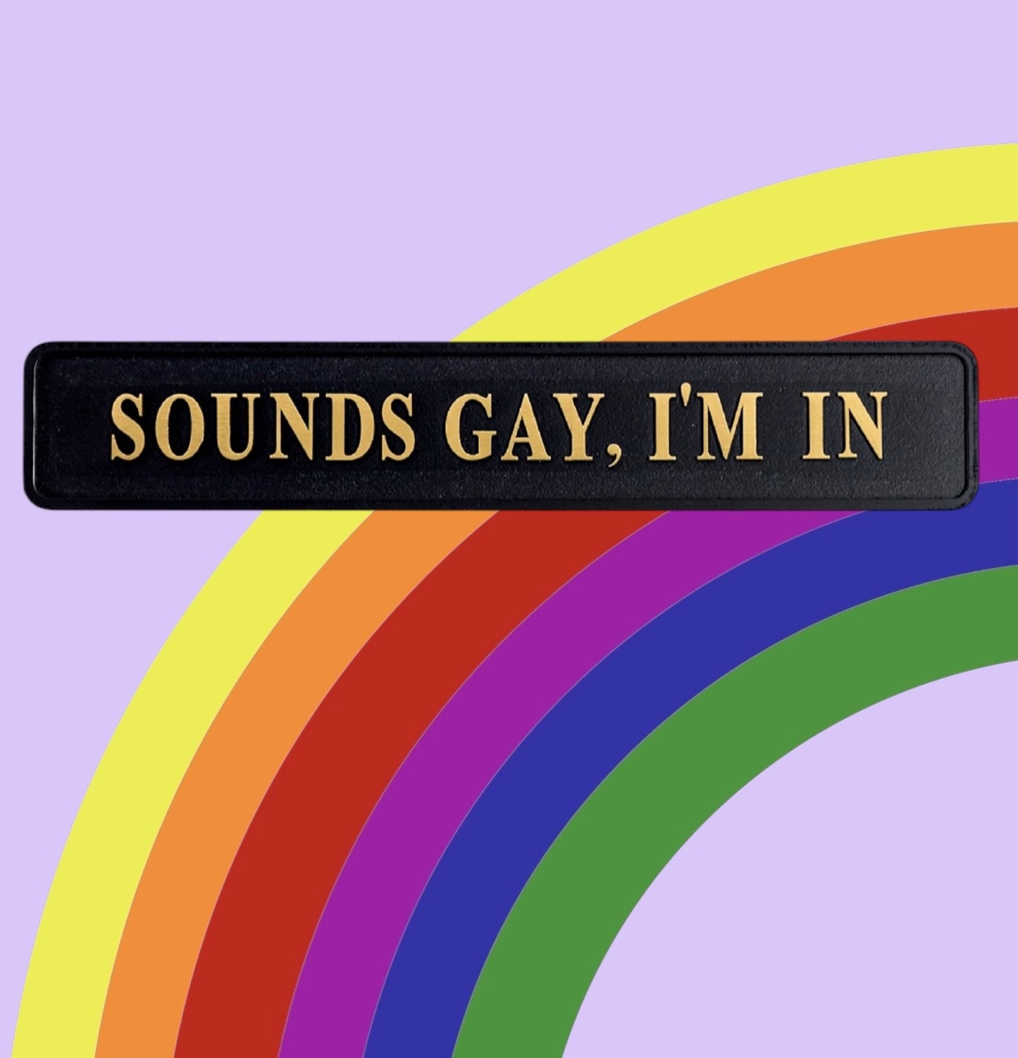 Sounds Gay, I'm In" Sign - Black and Gold MDF Wall Art