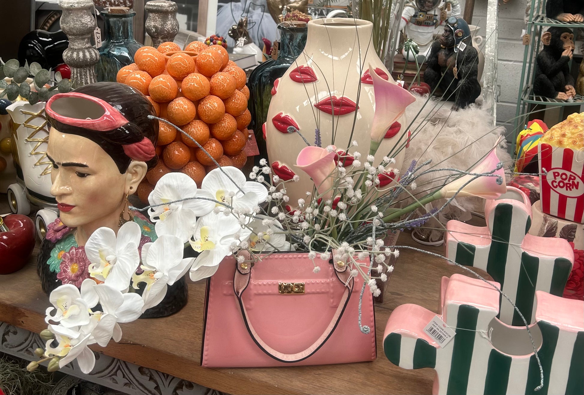 Pink Ceramic Handbag Vase – Fun & Feminine Statement Home Decor | Sign of the times Stoke