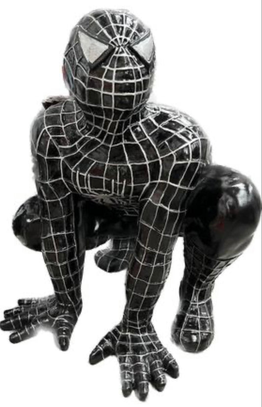 Spider-Man Sculpture - Black and White Resin Art for Indoor or Outdoor Use | Sign of the times Stoke