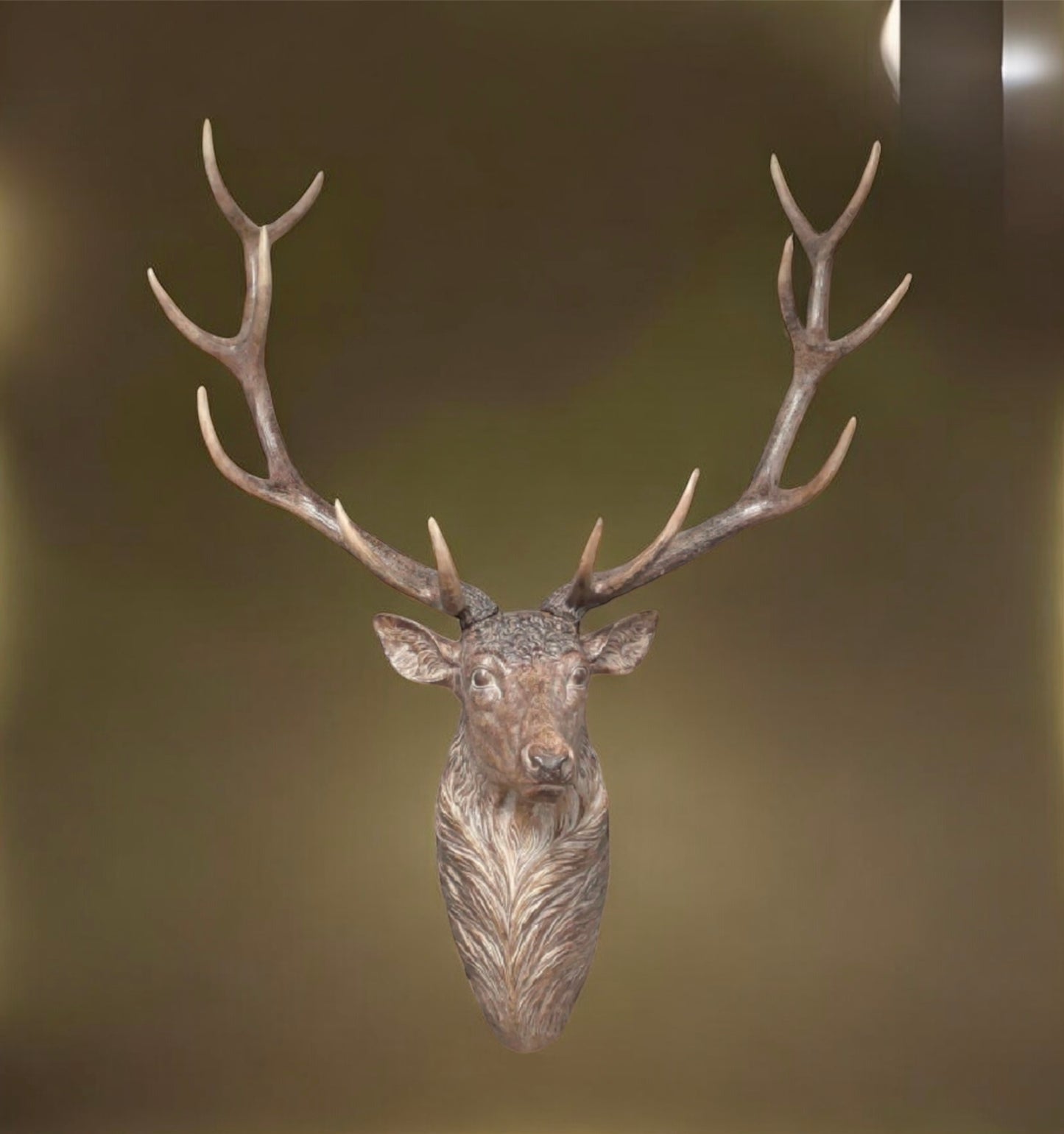 Giant Brown Stag Head – Grand Statement Wall Mount