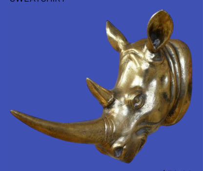 Gold Rhino Wall Mount - Small Resin Rhino Head Decor | Sign of the times Stoke