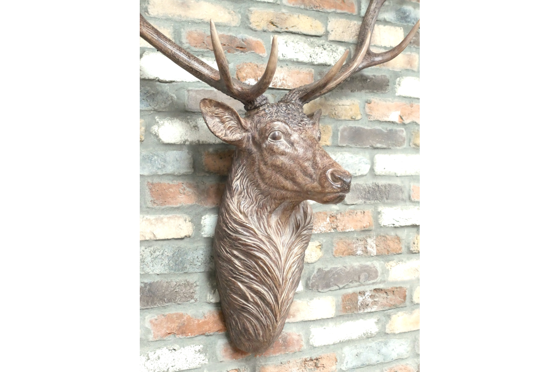 Giant Brown Stag Head – Grand Statement Wall Mount