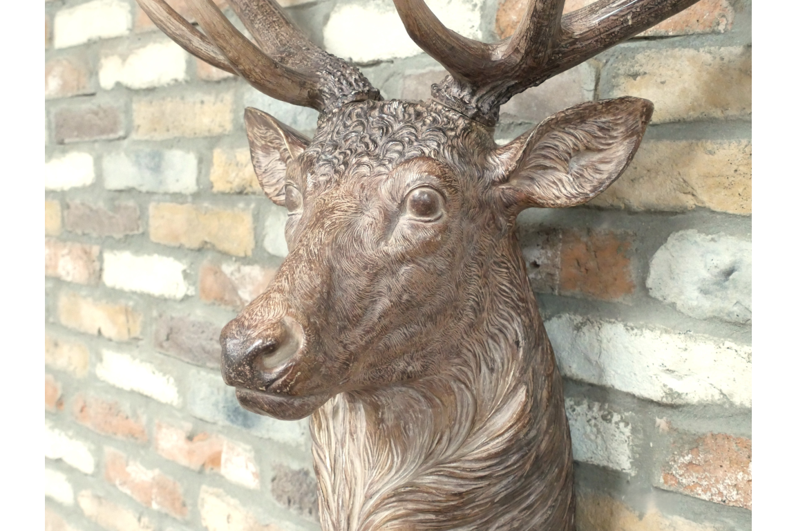 Giant Brown Stag Head – Grand Statement Wall Mount