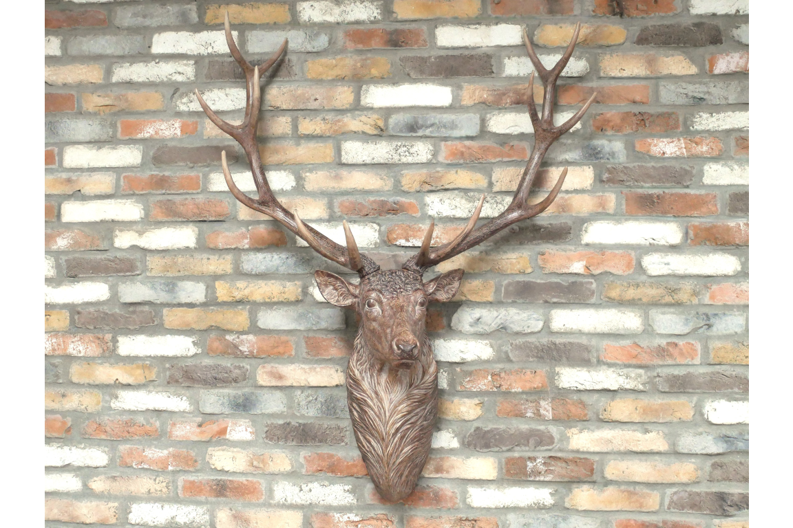 Giant Brown Stag Head – Grand Statement Wall Mount