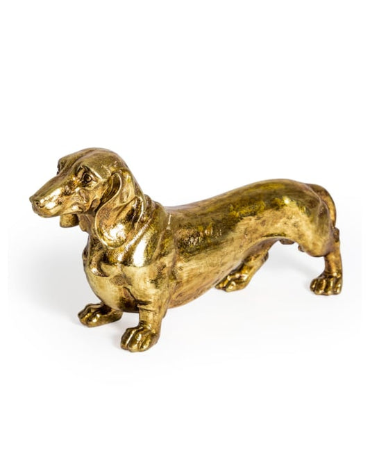 Gold Dachshund Figurine – Elegant Dog Lover’s Decorative Ornament