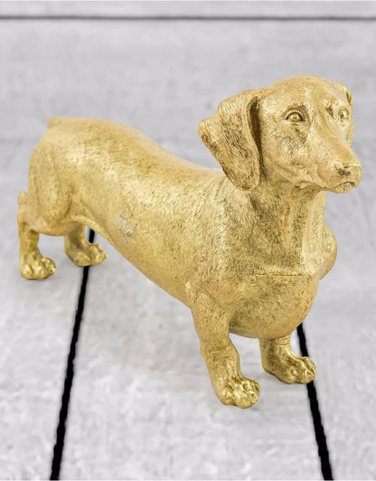 Gold Dachshund Figure – Stylish Dog Ornament