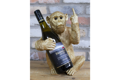 Up Yours Monkey Gold Wine Holder – Quirky & Bold Bottle Display
