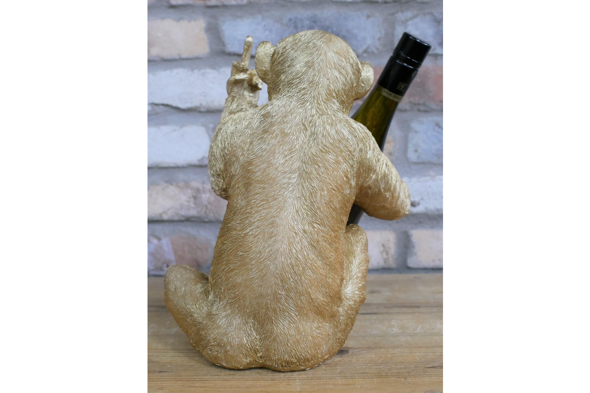 Up Yours Monkey Gold Wine Holder – Quirky & Bold Bottle Display