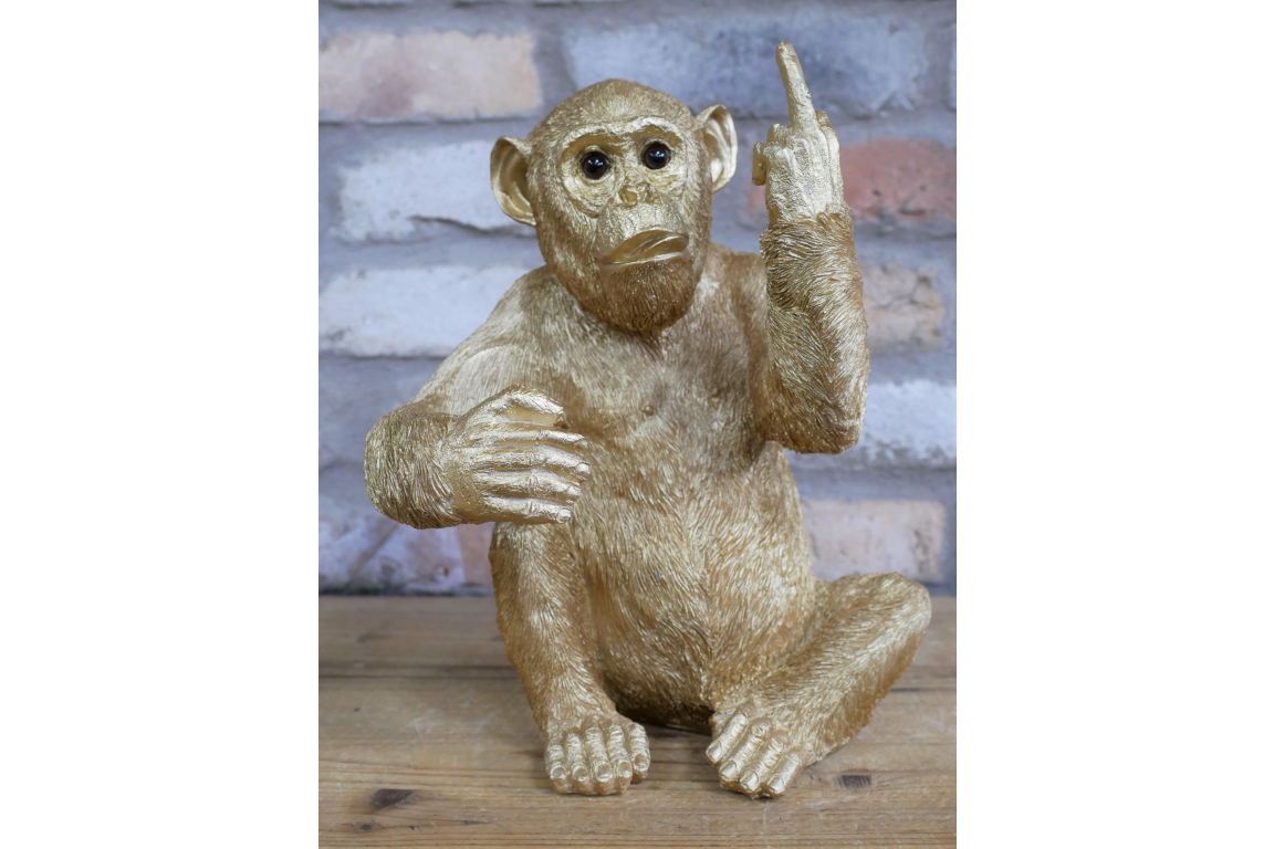 Up Yours Monkey Gold Wine Holder – Quirky & Bold Bottle Display
