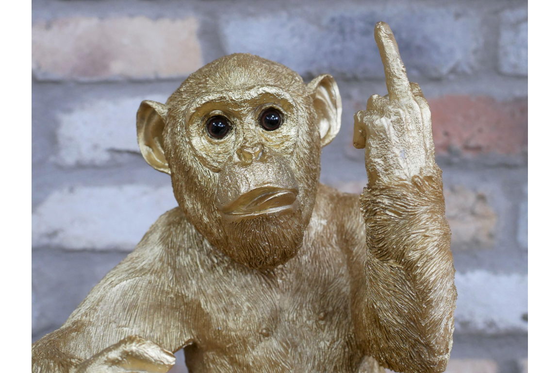 Up Yours Monkey Gold Wine Holder – Quirky & Bold Bottle Display