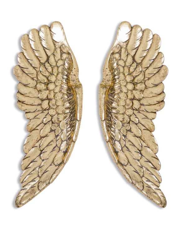 Gold Angel Wings - Elegant Wall Decor with Glitter Finish | Sign of the times Stoke