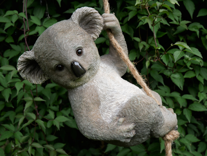 Hanging Koala Sculpture – Intricate Garden or Home Decor | Sign of the times Stoke