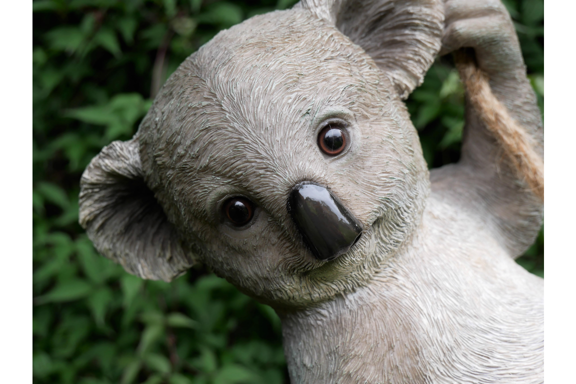 Hanging Koala Sculpture – Intricate Garden or Home Decor | Sign of the times Stoke