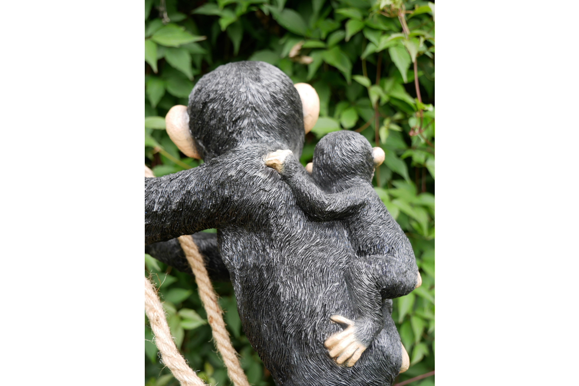 Hanging Monkey & Baby - Adorable Resin Figurine | Sign of the times Stoke