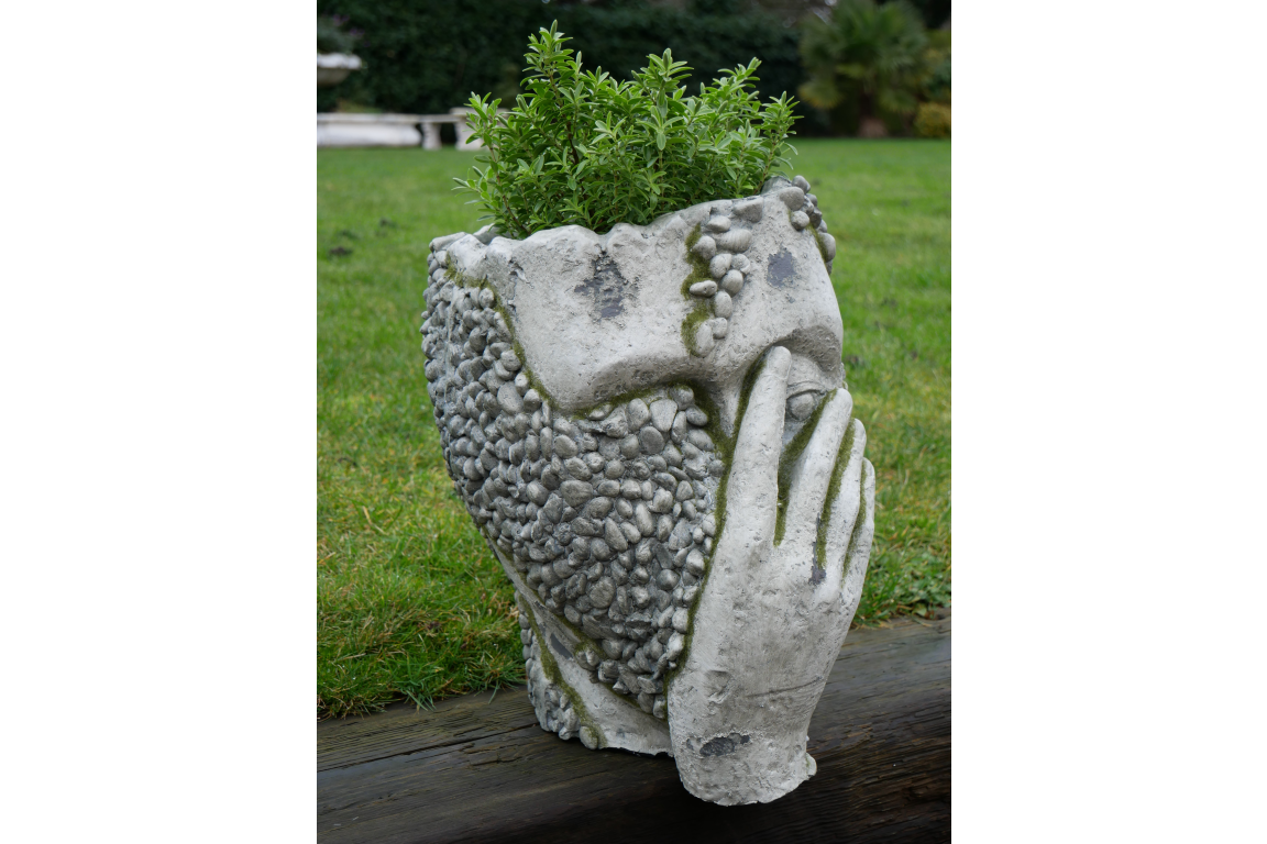 Stunning Head Planter with Flat Bottom – Elegant and Unique Garden Decor | Sign of the times Stoke