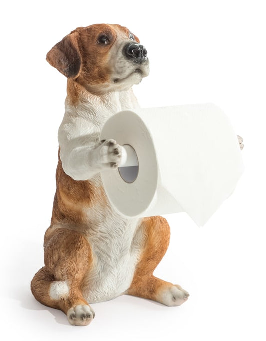 Helpful Hound Toilet Roll Holder - Adorable Resin Dog Design | Sign of the times Stoke