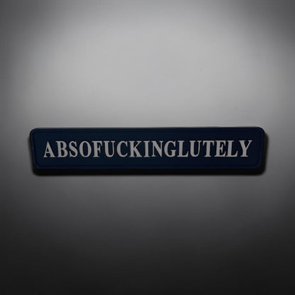 “Absof**inglutely” Wall Sign – Bold Black & Silver Statement Décor