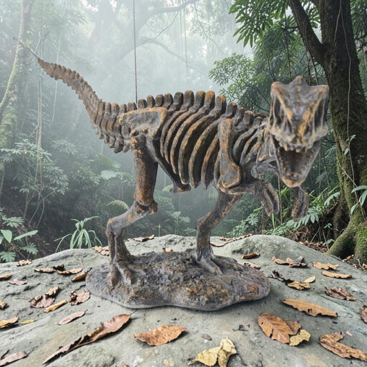 T-Rex Dinosaur Skeleton Ornament – Prehistoric Decorative Figure