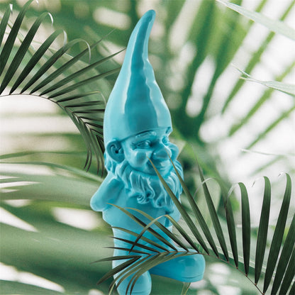 Giant Blue Standing Gnome Figure - Joyful Garden or Home Decor