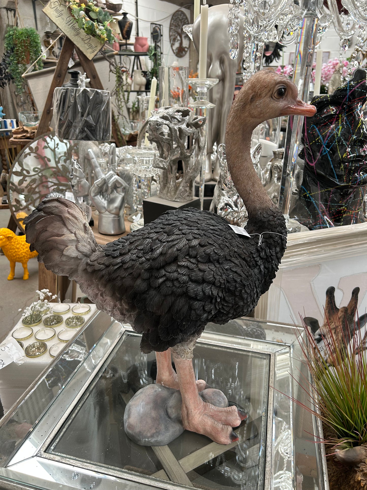 Ostrich Sculpture – Large Decorative Animal Ornament