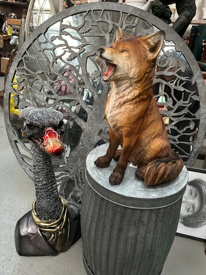 Stunning Life-Like Fox Sculpture - Resin Fox Ornament | Sign of the times Stoke