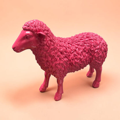 Pink Resin Sheep – Large Statement Animal Ornament | Sign of the times Stoke