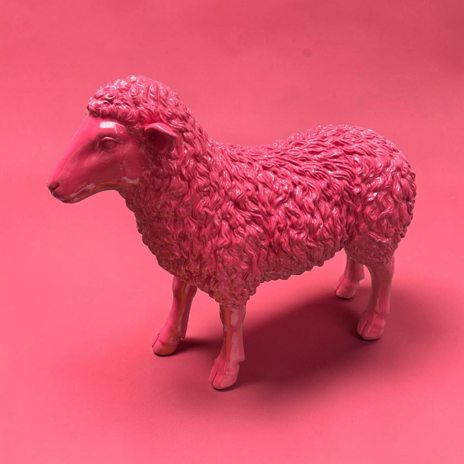Pink Resin Sheep – Large Statement Animal Ornament | Sign of the times Stoke