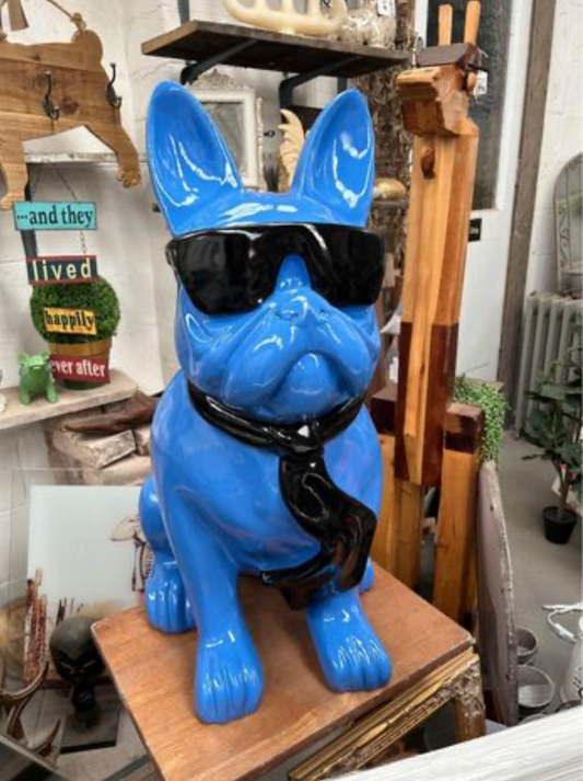 Frenchi Sculpture – Stunning Blue Fiberglass Sculpture, Indoor/Outdoor Use | Sign of the times Stoke