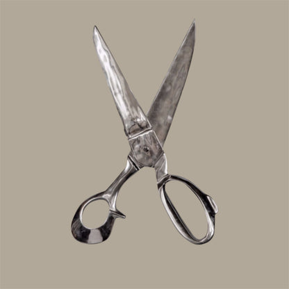 Large Polished Aluminium Scissors Wall Decor - Perfect for Barbers and Hair Salons
