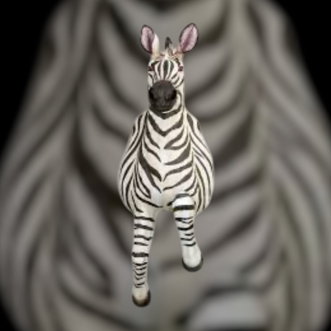 Running Zebra Wall Figure – Large Resin Zebra Sculpture