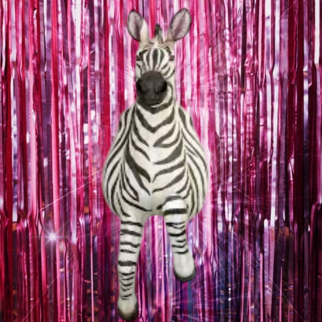 Running Zebra Wall Figure – Large Resin Zebra Sculpture