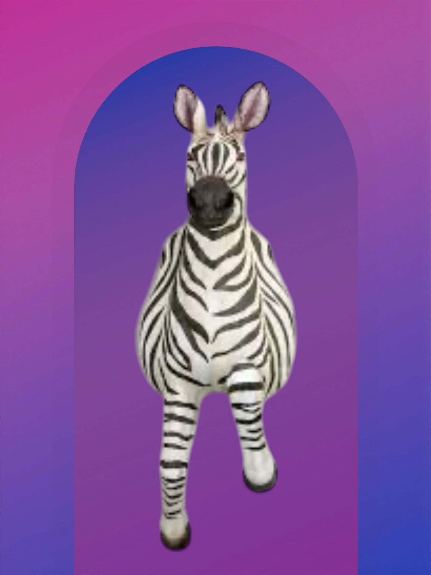 Running Zebra Wall Figure – Large Resin Zebra Sculpture