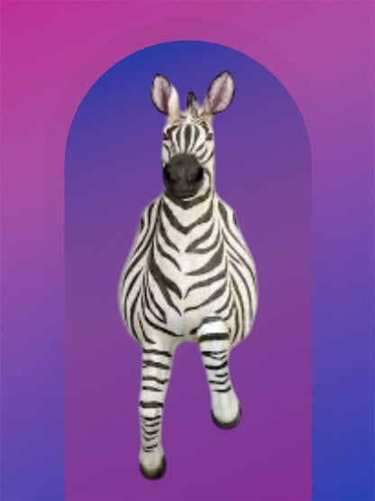 Running Zebra Wall Figure – Large Resin Zebra Sculpture