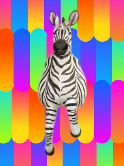 Running Zebra Wall Figure – Large Resin Zebra Sculpture