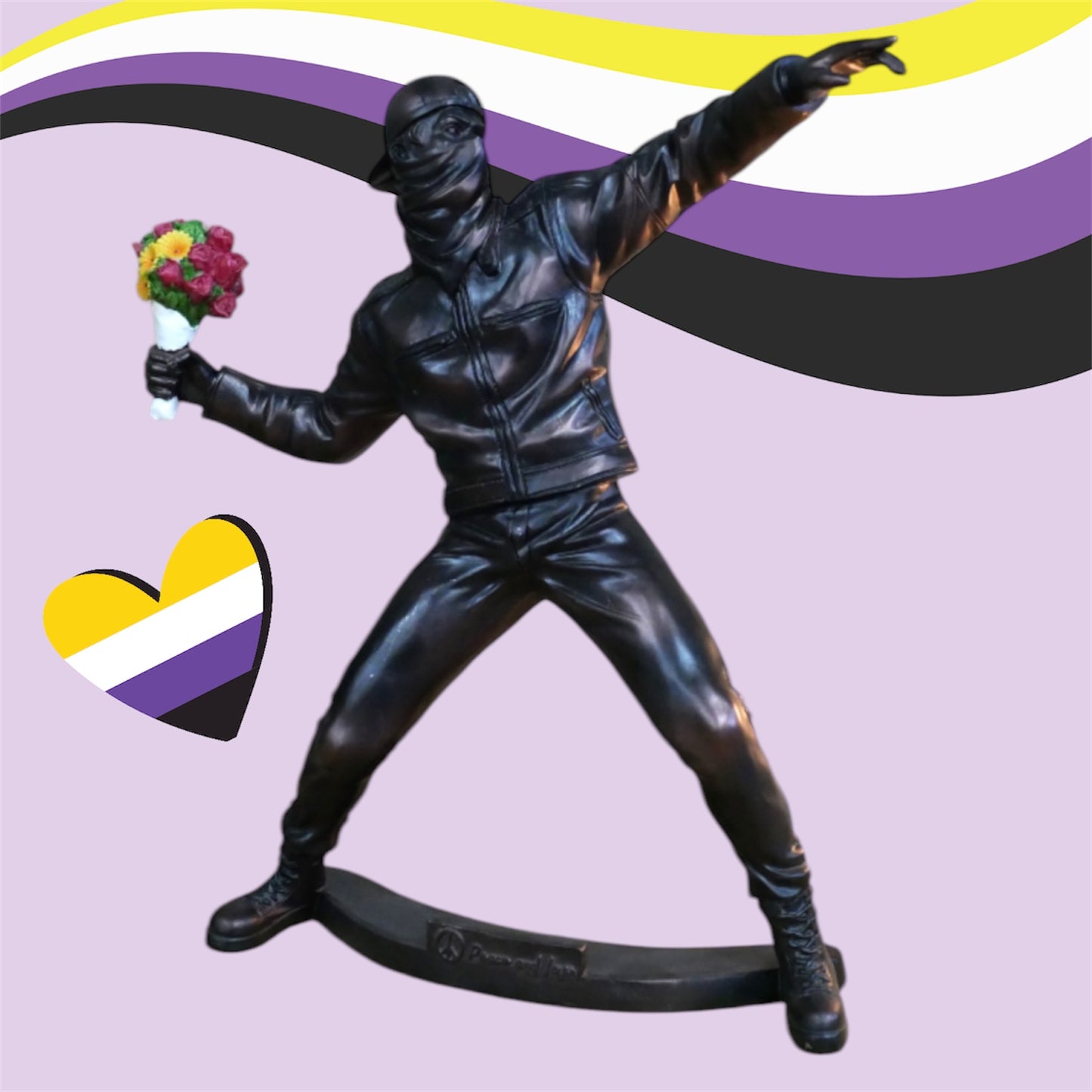 Banksy Inspired Mini Sculpture – Artistic Statement Piece